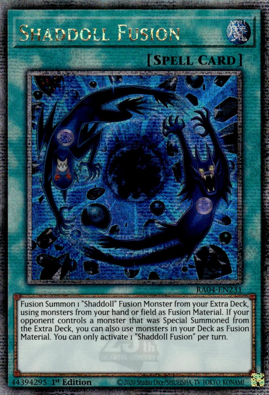 Shaddoll Fusion [RA04-EN231] Quarter Century Secret Rare | Shuffle n Cut Hobbies & Games