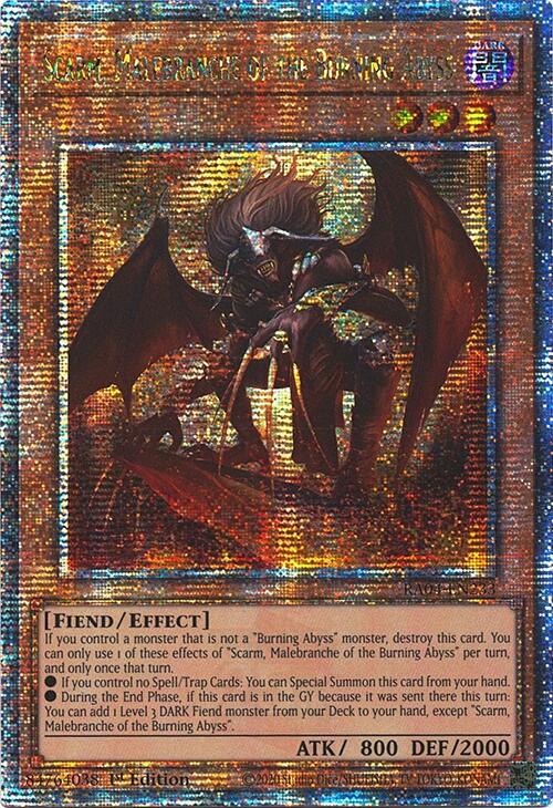 Scarm, Malebranche of the Burning Abyss [RA04-EN233] Quarter Century Secret Rare | Shuffle n Cut Hobbies & Games