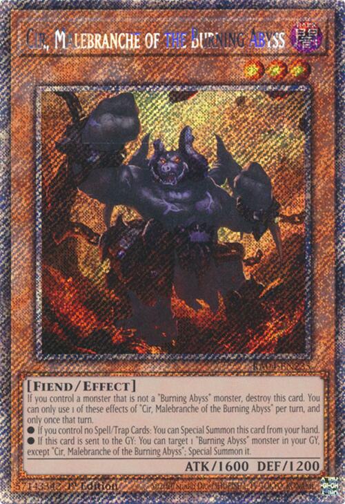 Cir, Malebranche of the Burning Abyss [RA04-EN235] Platinum Secret Rare | Shuffle n Cut Hobbies & Games