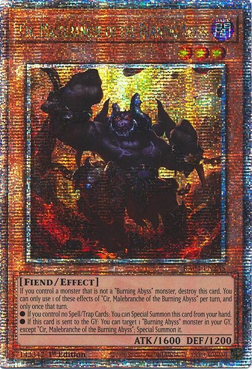 Cir, Malebranche of the Burning Abyss [RA04-EN235] Quarter Century Secret Rare | Shuffle n Cut Hobbies & Games