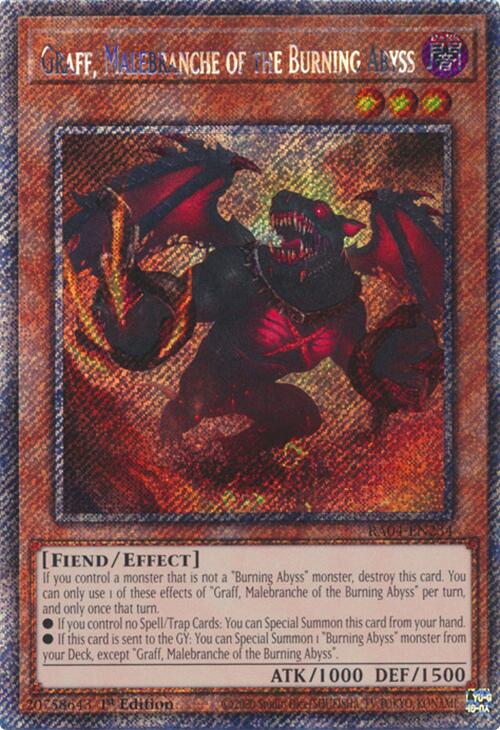 Graff, Malebranche of the Burning Abyss [RA04-EN234] Platinum Secret Rare | Shuffle n Cut Hobbies & Games