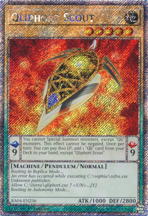 Qliphort Scout [RA04-EN236] Platinum Secret Rare | Shuffle n Cut Hobbies & Games