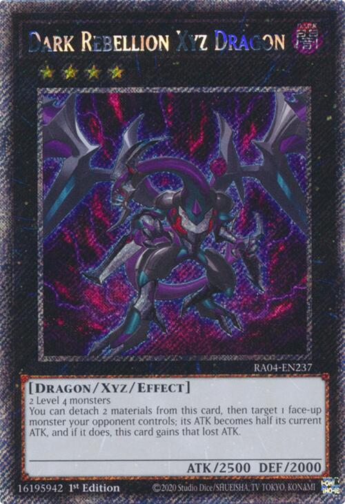 Dark Rebellion Xyz Dragon [RA04-EN237] Platinum Secret Rare | Shuffle n Cut Hobbies & Games