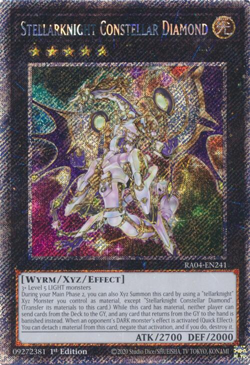 Stellarknight Constellar Diamond [RA04-EN241] Platinum Secret Rare | Shuffle n Cut Hobbies & Games