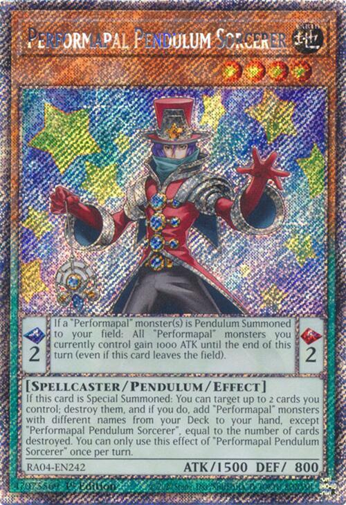 Performapal Pendulum Sorcerer [RA04-EN242] Platinum Secret Rare | Shuffle n Cut Hobbies & Games
