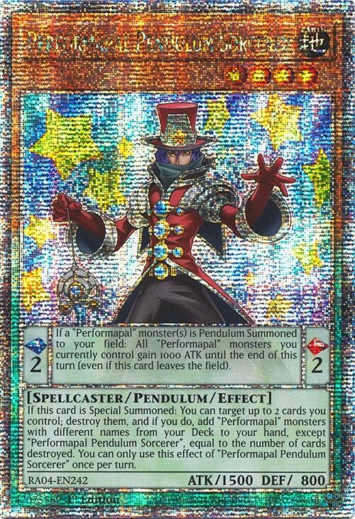 Performapal Pendulum Sorcerer [RA04-EN242] Quarter Century Secret Rare | Shuffle n Cut Hobbies & Games