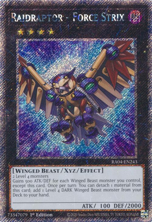 Raidraptor - Force Strix [RA04-EN243] Platinum Secret Rare | Shuffle n Cut Hobbies & Games