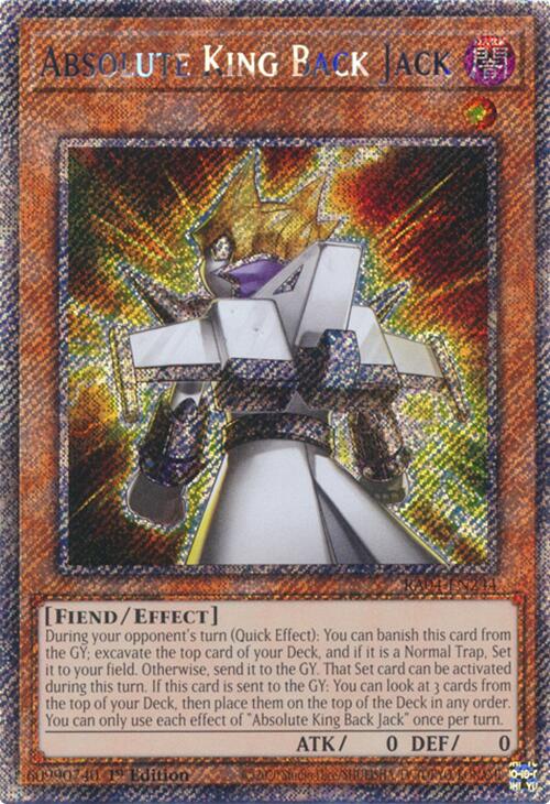 Absolute King Back Jack [RA04-EN244] Platinum Secret Rare | Shuffle n Cut Hobbies & Games