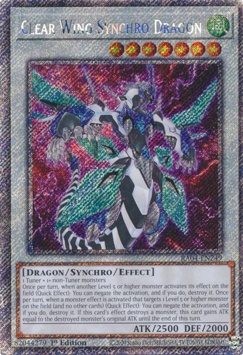 Clear Wing Synchro Dragon [RA04-EN249] Platinum Secret Rare | Shuffle n Cut Hobbies & Games