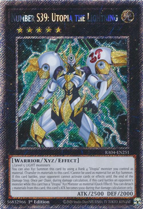 Number S39: Utopia the Lightning [RA04-EN251] Platinum Secret Rare | Shuffle n Cut Hobbies & Games