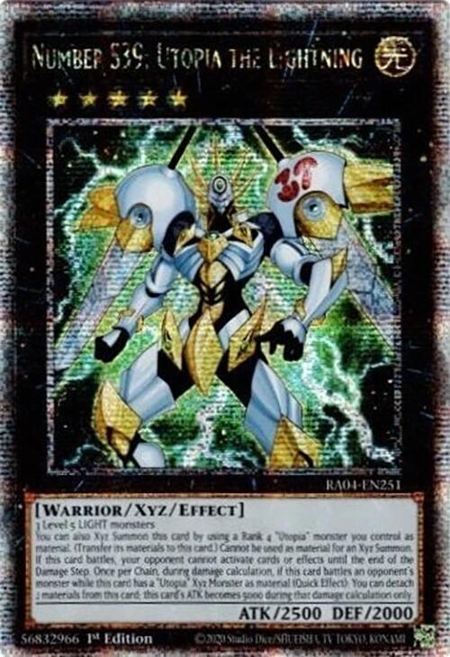 Number S39: Utopia the Lightning [RA04-EN251] Quarter Century Secret Rare | Shuffle n Cut Hobbies & Games