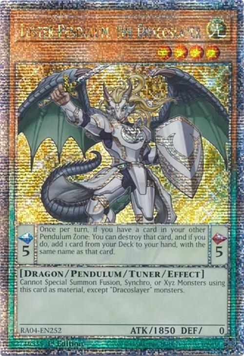 Luster Pendulum, the Dracoslayer [RA04-EN252] Quarter Century Secret Rare | Shuffle n Cut Hobbies & Games