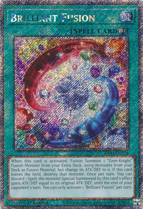 Brilliant Fusion [RA04-EN254] Platinum Secret Rare | Shuffle n Cut Hobbies & Games