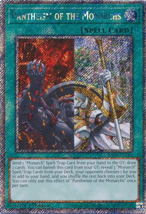 Pantheism of the Monarchs [RA04-EN261] Platinum Secret Rare | Shuffle n Cut Hobbies & Games