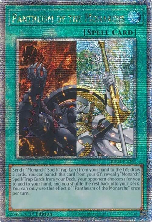 Pantheism of the Monarchs [RA04-EN261] Quarter Century Secret Rare | Shuffle n Cut Hobbies & Games