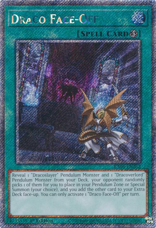 Draco Face-Off [RA04-EN262] Platinum Secret Rare | Shuffle n Cut Hobbies & Games
