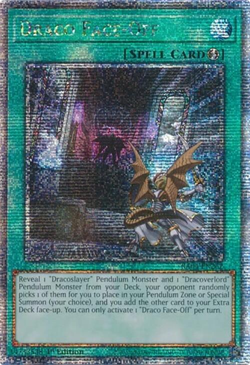 Draco Face-Off [RA04-EN262] Quarter Century Secret Rare | Shuffle n Cut Hobbies & Games