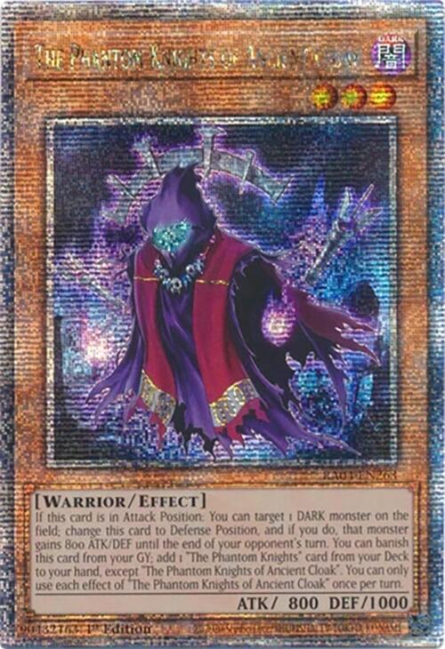 The Phantom Knights of Ancient Cloak [RA04-EN263] Quarter Century Secret Rare | Shuffle n Cut Hobbies & Games