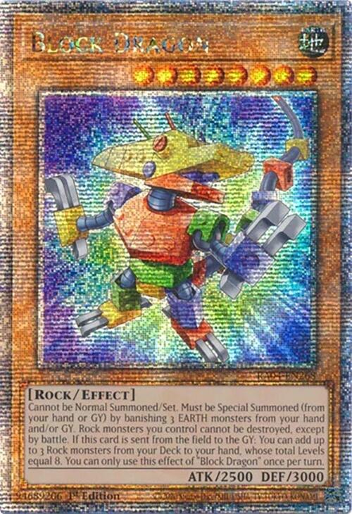 Block Dragon [RA04-EN268] Quarter Century Secret Rare | Shuffle n Cut Hobbies & Games