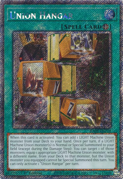 Union Hangar [RA04-EN270] Platinum Secret Rare | Shuffle n Cut Hobbies & Games