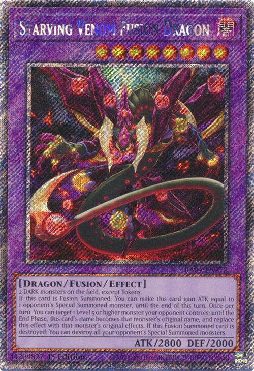 Starving Venom Fusion Dragon [RA04-EN272] Platinum Secret Rare | Shuffle n Cut Hobbies & Games