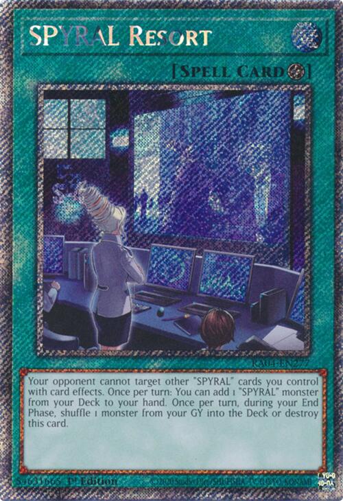 SPYRAL Resort [RA04-EN277] Platinum Secret Rare | Shuffle n Cut Hobbies & Games