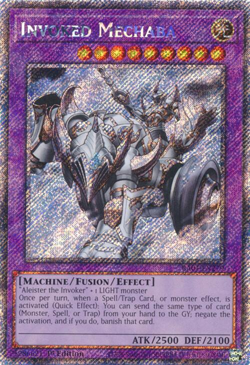 Invoked Mechaba [RA04-EN279] Platinum Secret Rare | Shuffle n Cut Hobbies & Games