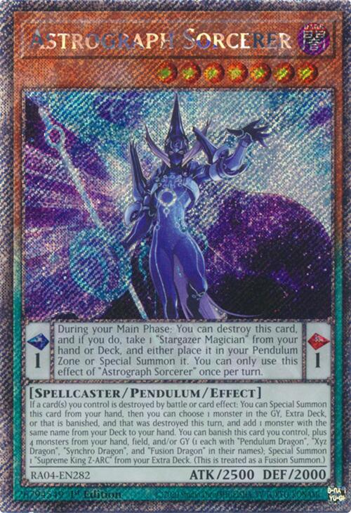Astrograph Sorcerer [RA04-EN282] Platinum Secret Rare | Shuffle n Cut Hobbies & Games