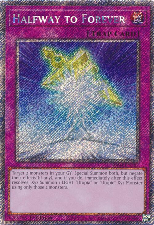 Halfway to Forever [RA04-EN285] Platinum Secret Rare | Shuffle n Cut Hobbies & Games