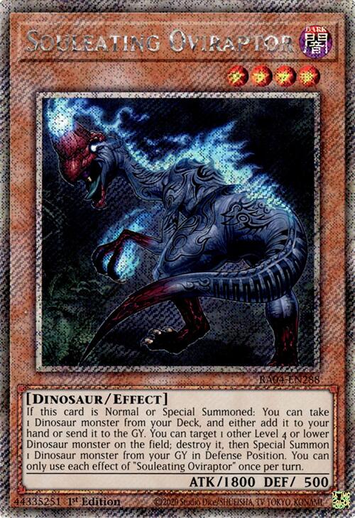 Souleating Oviraptor [RA04-EN288] Platinum Secret Rare | Shuffle n Cut Hobbies & Games