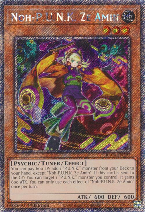 Noh-P.U.N.K. Ze Amin [RA04-EN293] Platinum Secret Rare | Shuffle n Cut Hobbies & Games