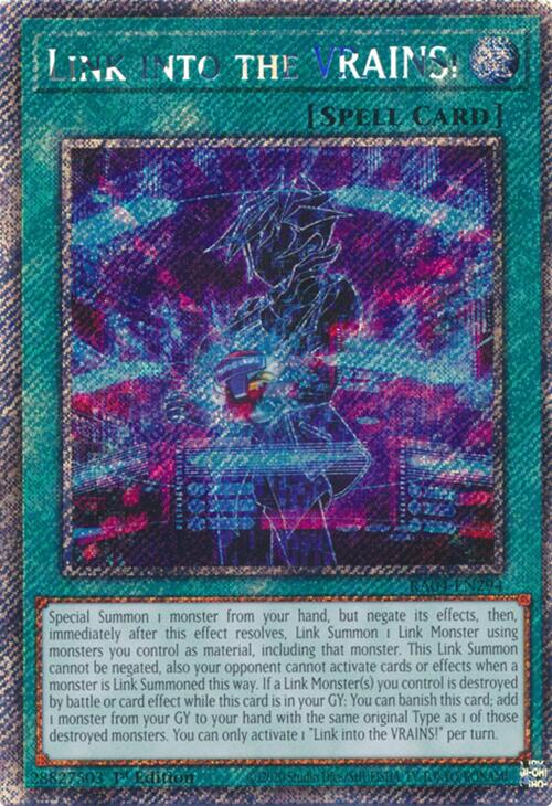 Link into the VRAINS! [RA04-EN294] Platinum Secret Rare | Shuffle n Cut Hobbies & Games