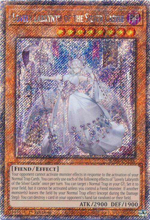 Lovely Labrynth of the Silver Castle [RA04-EN295] Platinum Secret Rare | Shuffle n Cut Hobbies & Games