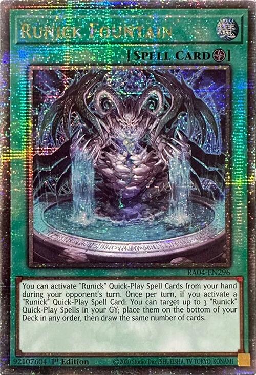 Runick Fountain [RA04-EN296] Quarter Century Secret Rare | Shuffle n Cut Hobbies & Games