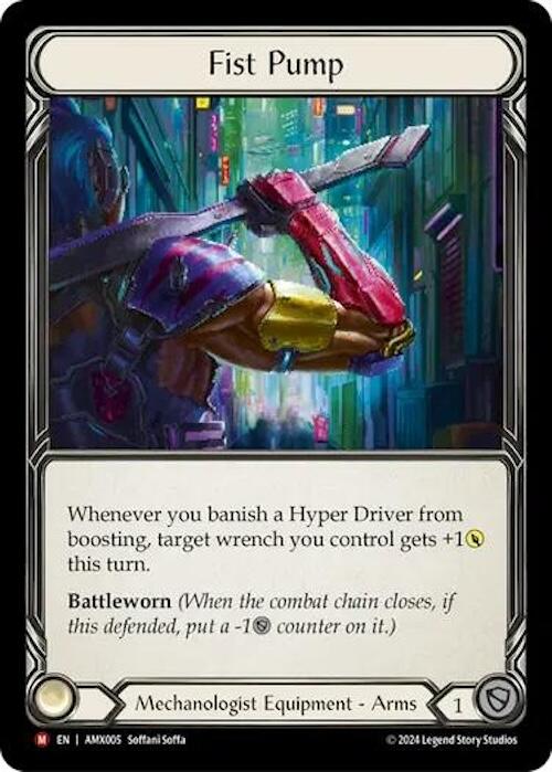 Fist Pump [AMX005] (Armory Deck: Maxx Nitro)  Rainbow Foil | Shuffle n Cut Hobbies & Games