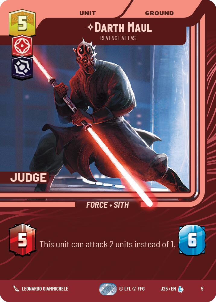 Darth Maul - Revenge at Last (5) (5) [Judge Promos] | Shuffle n Cut Hobbies & Games