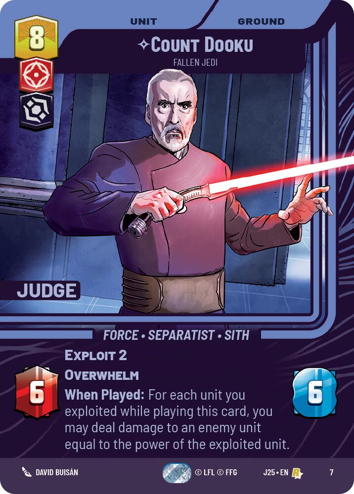 Count Dooku - Fallen Jedi (7) (7) [Judge Promos] | Shuffle n Cut Hobbies & Games