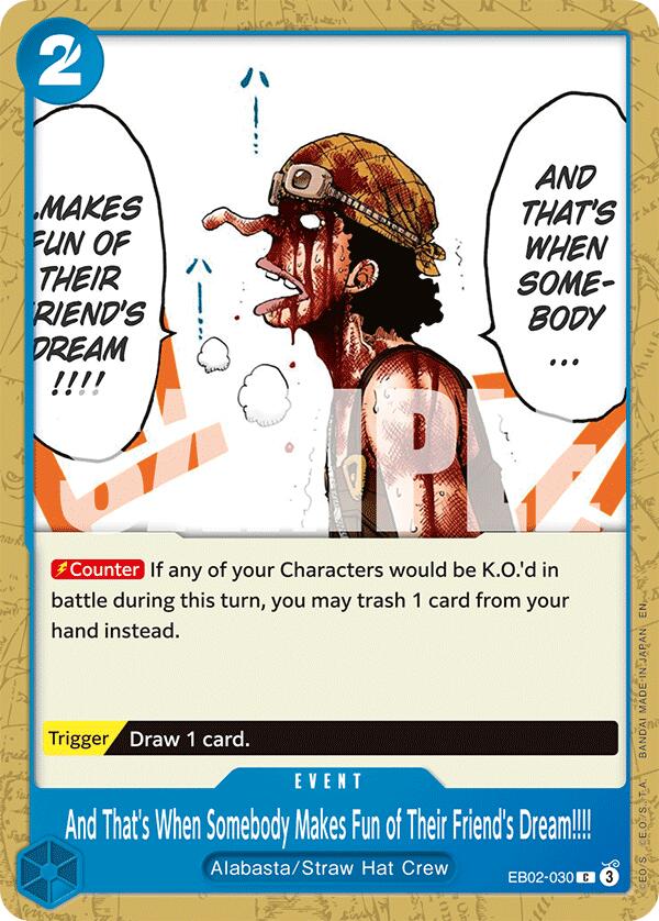 And That's When Somebody Makes Fun of Their Friend's Dream!!!! [Extra Booster: Anime 25th Collection] | Shuffle n Cut Hobbies & Games
