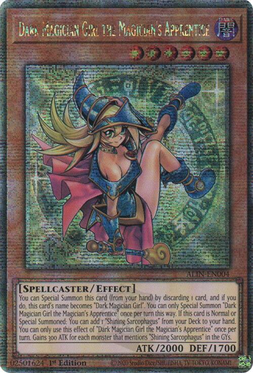 Dark Magician Girl the Magician's Apprentice [ALIN-EN004] Quarter Century Secret Rare | Shuffle n Cut Hobbies & Games