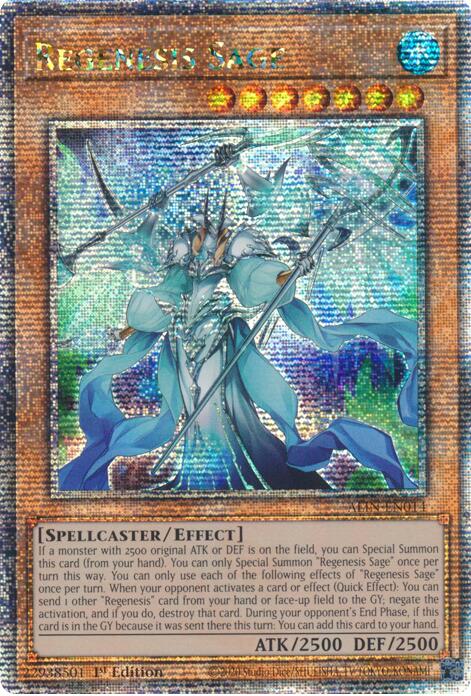 Regenesis Sage [ALIN-EN014] Quarter Century Secret Rare | Shuffle n Cut Hobbies & Games