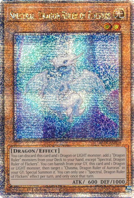 Spectral, Dragon Ruler of Flickers [ALIN-EN018] Quarter Century Secret Rare | Shuffle n Cut Hobbies & Games