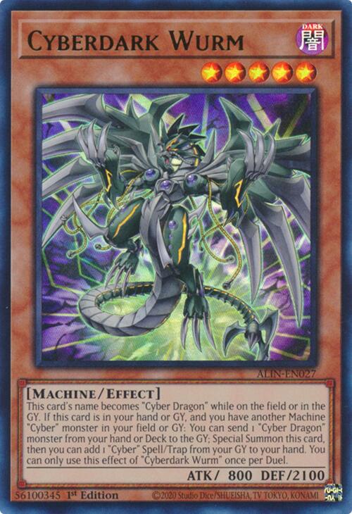 Cyberdark Wurm [ALIN-EN027] Ultra Rare | Shuffle n Cut Hobbies & Games