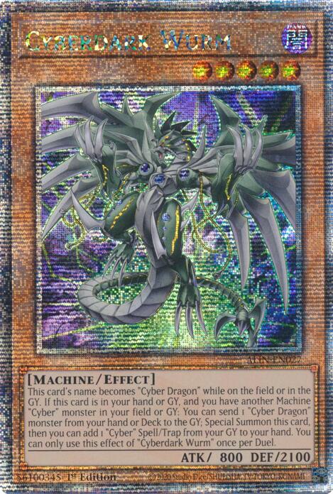 Cyberdark Wurm [ALIN-EN027] Quarter Century Secret Rare | Shuffle n Cut Hobbies & Games