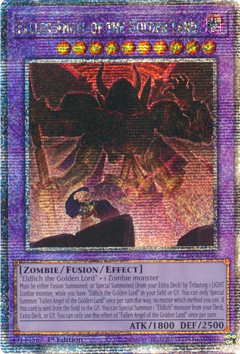 Fallen Angel of the Golden Land [ALIN-EN036] Quarter Century Secret Rare | Shuffle n Cut Hobbies & Games