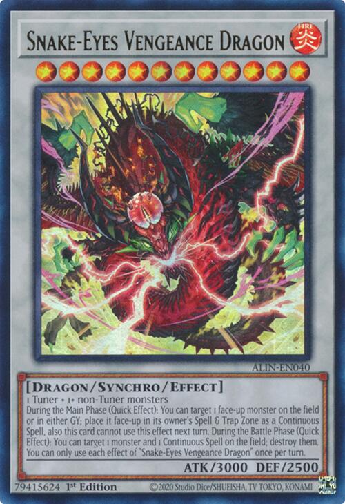 Snake-Eyes Vengeance Dragon [ALIN-EN040] Ultra Rare | Shuffle n Cut Hobbies & Games