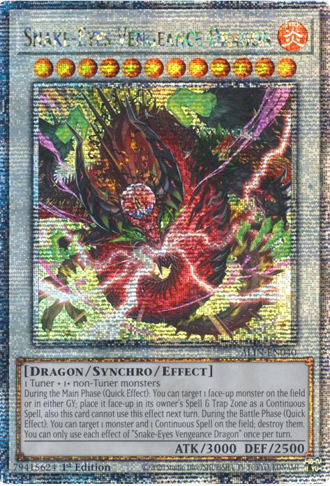 Snake-Eyes Vengeance Dragon [ALIN-EN040] Quarter Century Secret Rare | Shuffle n Cut Hobbies & Games