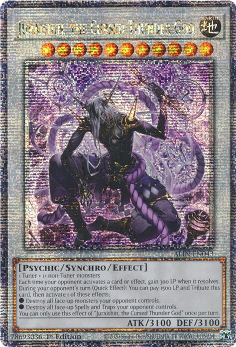 Juraishin, the Cursed Thunder God [ALIN-EN043] Quarter Century Secret Rare | Shuffle n Cut Hobbies & Games