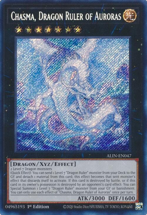 Chasma, Dragon Ruler of Auroras [ALIN-EN047] Secret Rare | Shuffle n Cut Hobbies & Games