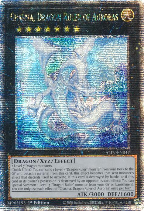 Chasma, Dragon Ruler of Auroras [ALIN-EN047] Quarter Century Secret Rare | Shuffle n Cut Hobbies & Games