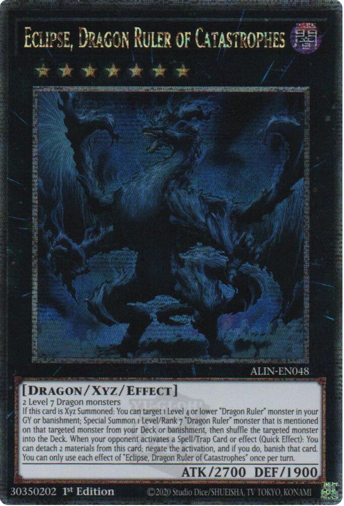 Eclipse, Dragon Ruler of Catastrophes [ALIN-EN048] Quarter Century Secret Rare | Shuffle n Cut Hobbies & Games